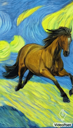 دویدن یک اسب نقاشی شده