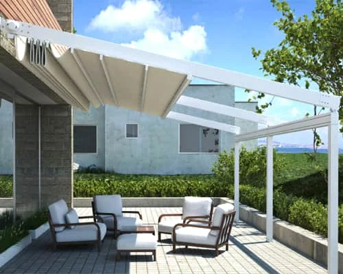 What is the weight and dimensions of the electric awning?