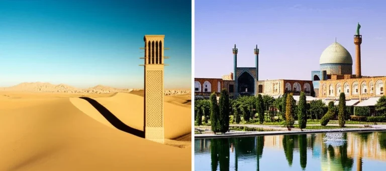 مقایسه طبیعت و مناظر یزد و اصفهان